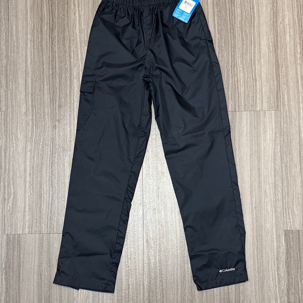 Columbia Cypress Brook ll  Black Waterproof Rain Pants Youth L Boys/Girls 14/16